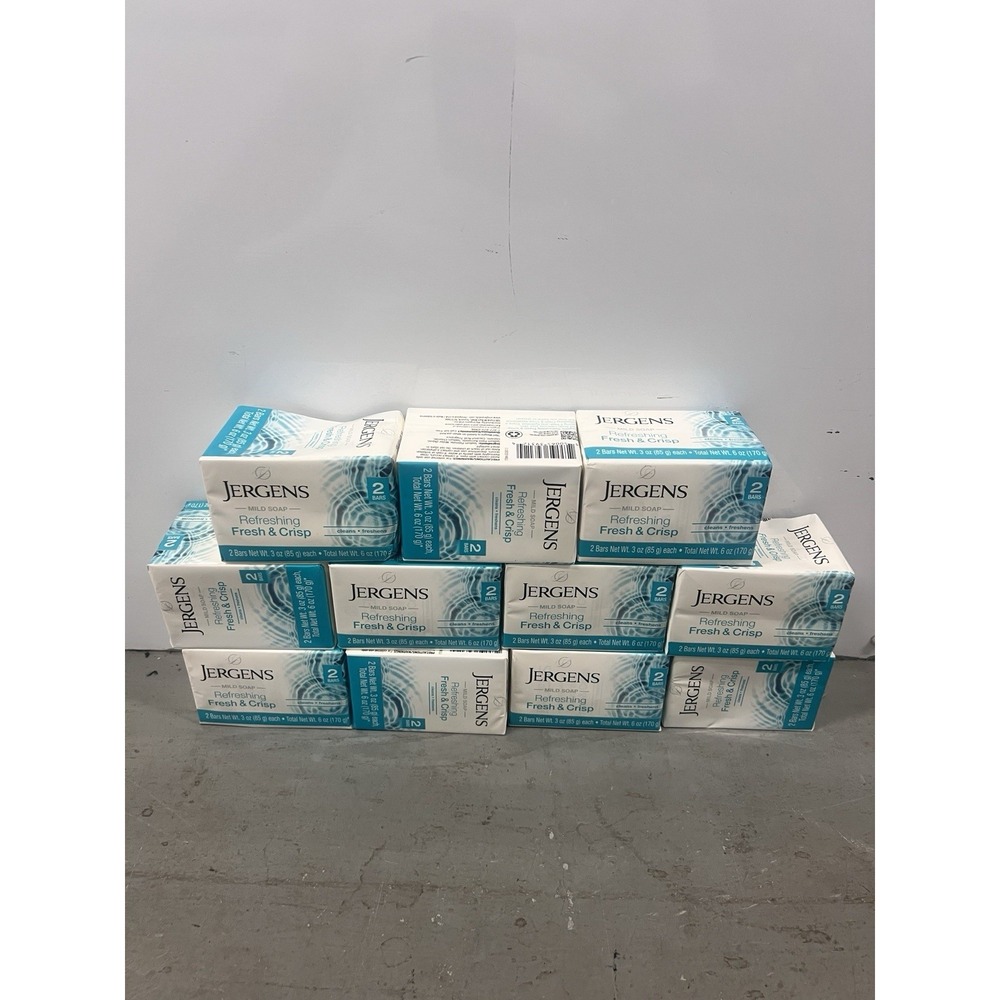 Lot of 11 Jergens Mild Soap Bars Refreshing Scent Clean Moisture Bulk Value Pack